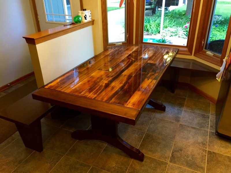 custom handmade furnture dining table with custom furniture handmade wood benches by furniture maker Tim Cannon